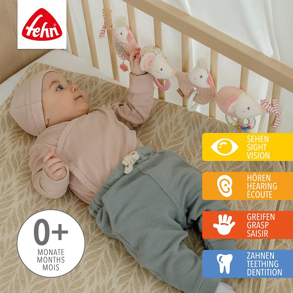 FEHN - PRAM RATTLE CHAIN - PINKS