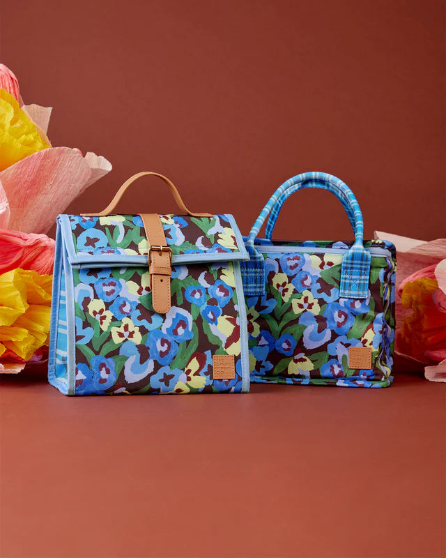 THE SOMEWHERE CO - LUNCH SATCHEL - PANSY PATCH