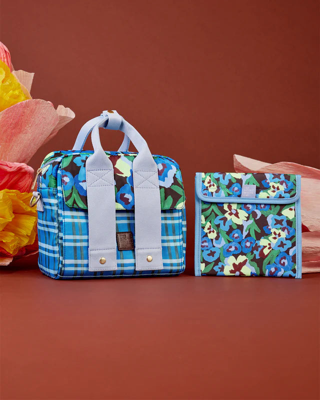 THE SOMEWHERE CO - THE LUNCH TOTE PANSY PATCH