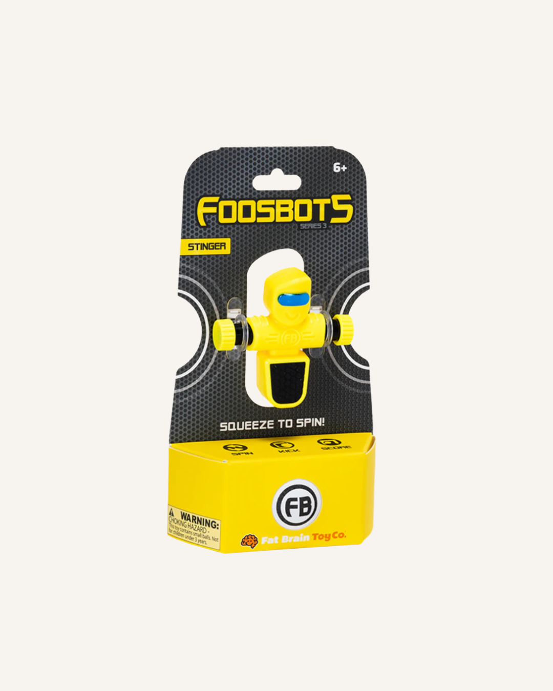 FAT BRAIN TOYS - FOOSBOTS STINGER YELLOW