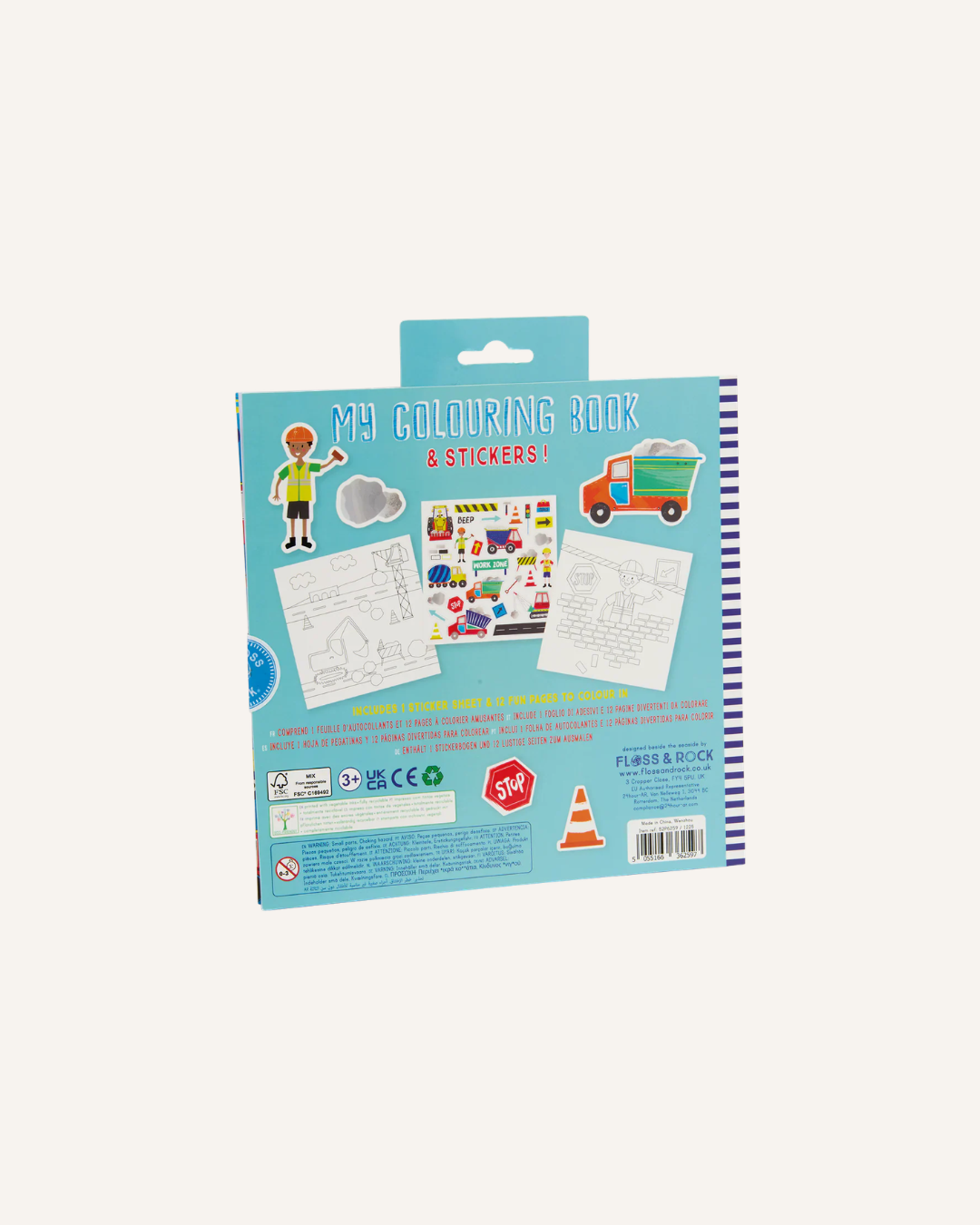 FLOSS & ROCK - MY STICKER & COLOURING BOOK - CONSTRUCTION