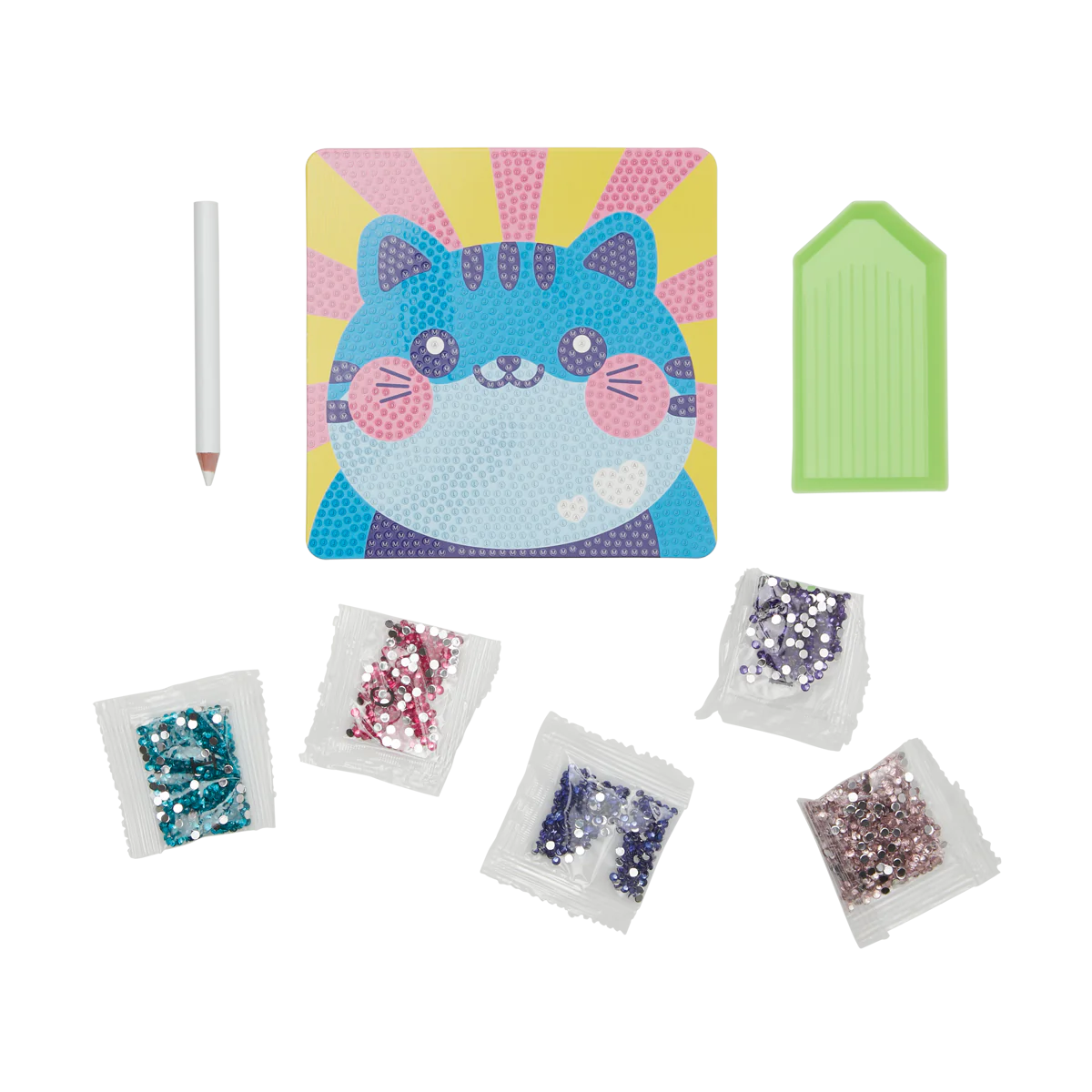 OOLY - RAZZLE DAZZLE MINI GEM ART KIT - CUTESY CAT