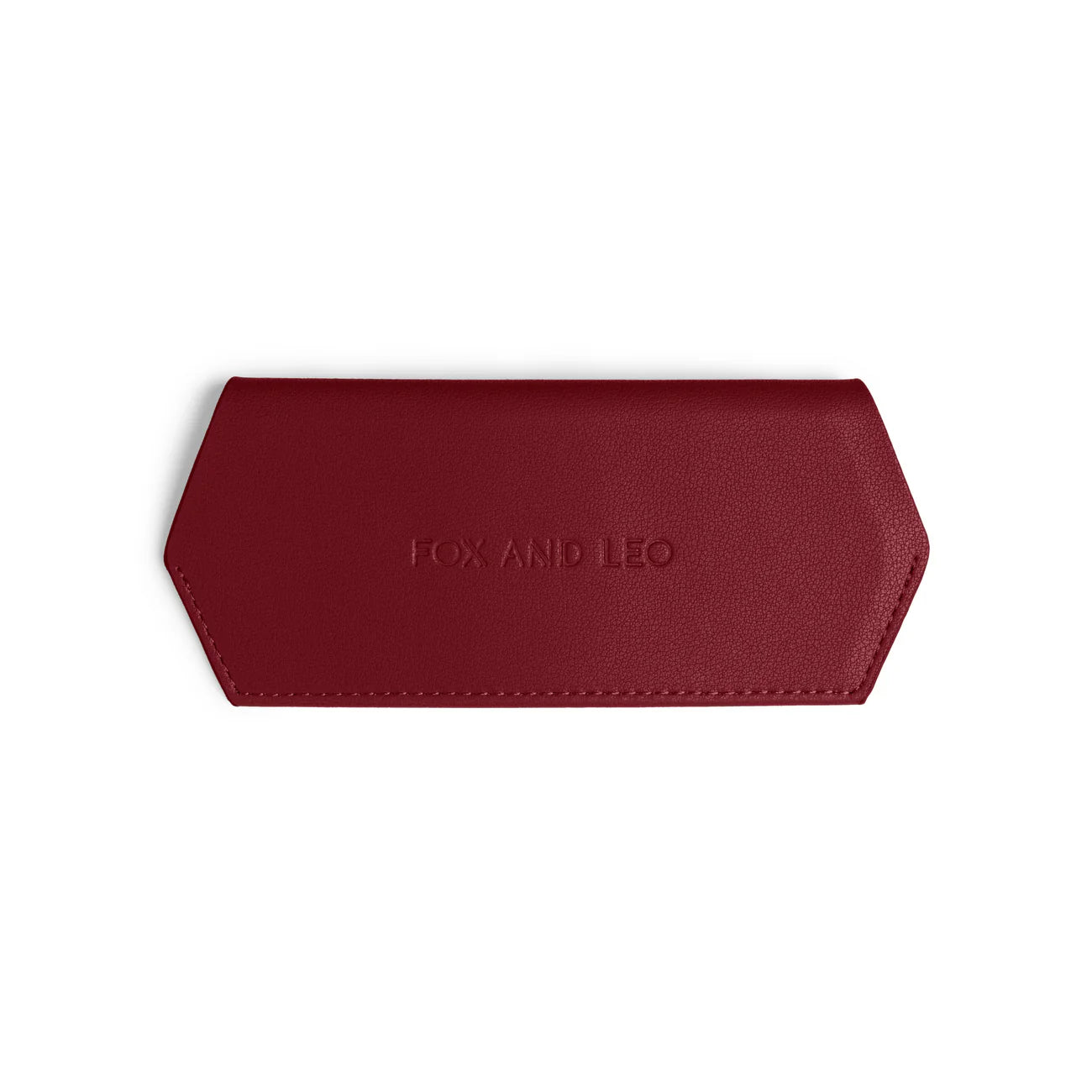 FOX AND LEO GLASSES CASE - BURGUNDY