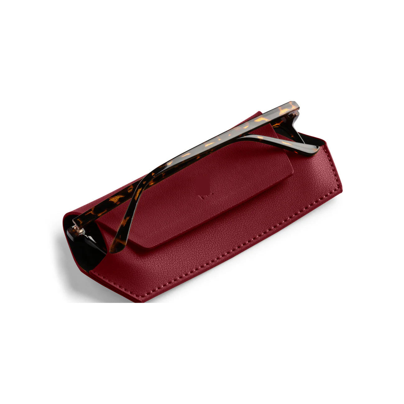 FOX AND LEO GLASSES CASE - BURGUNDY