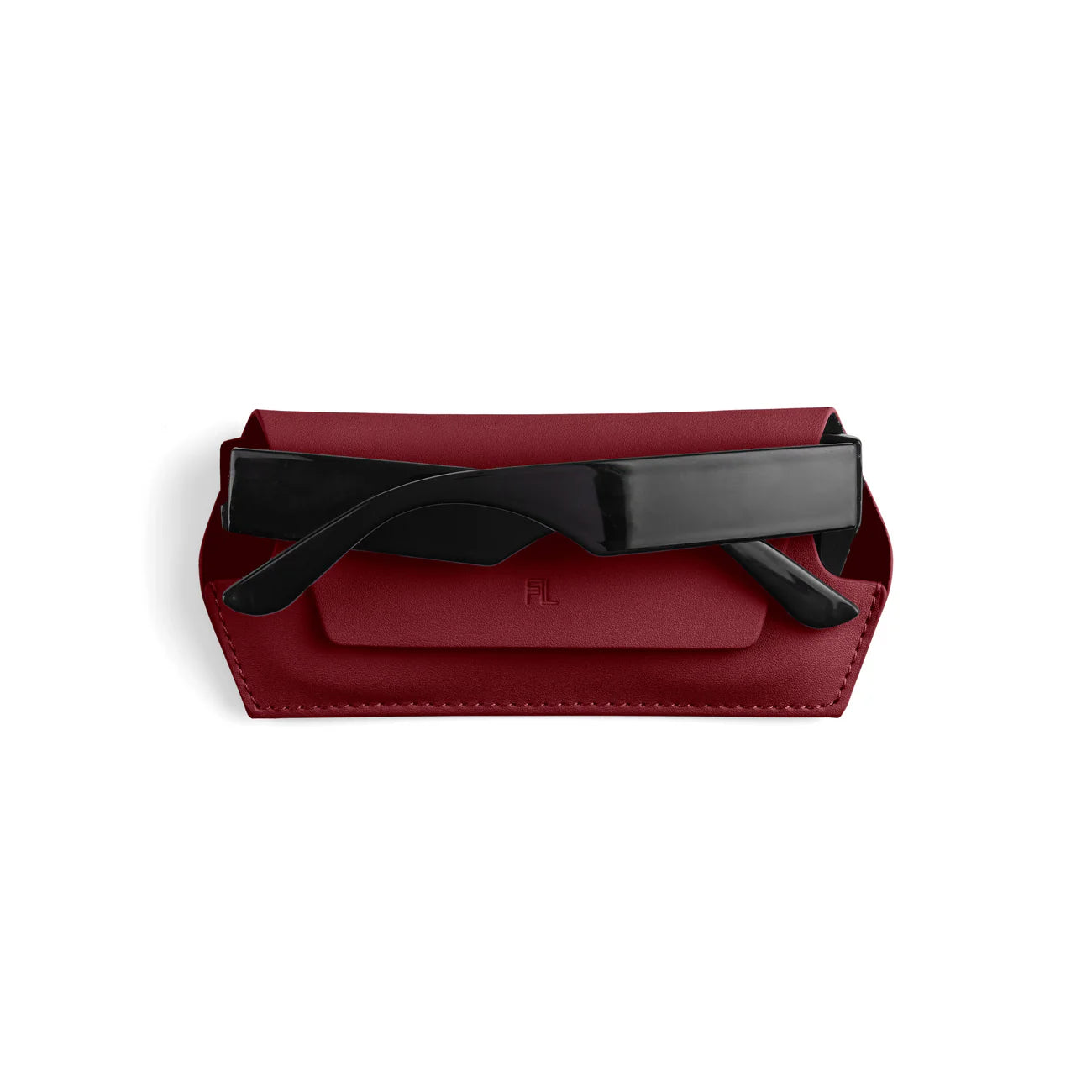 FOX AND LEO GLASSES CASE - BURGUNDY