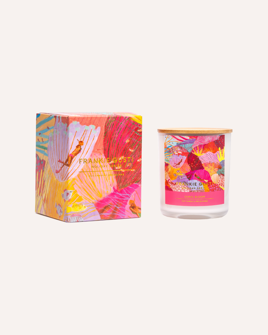 FRANKIE GUSTI - HOLIDAY SERIES - CANDLE - CORAL BLOOM