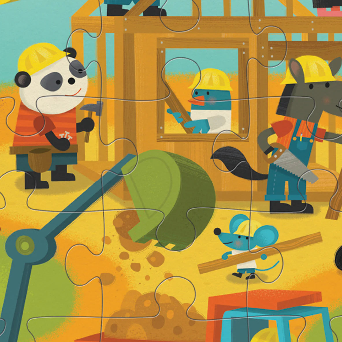 CROCODILE CREEK - CLASSIC FLOOR PUZZLE - 36 PIECE - BUSY BUILDERS