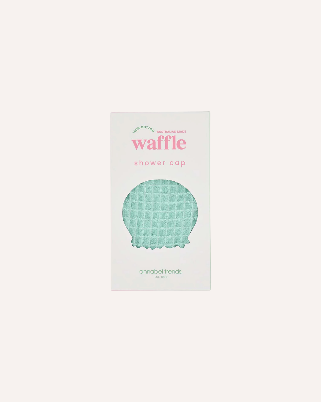 ANNABEL TRENDS - SHOWER CAP - COTTON WAFFLE - MINT