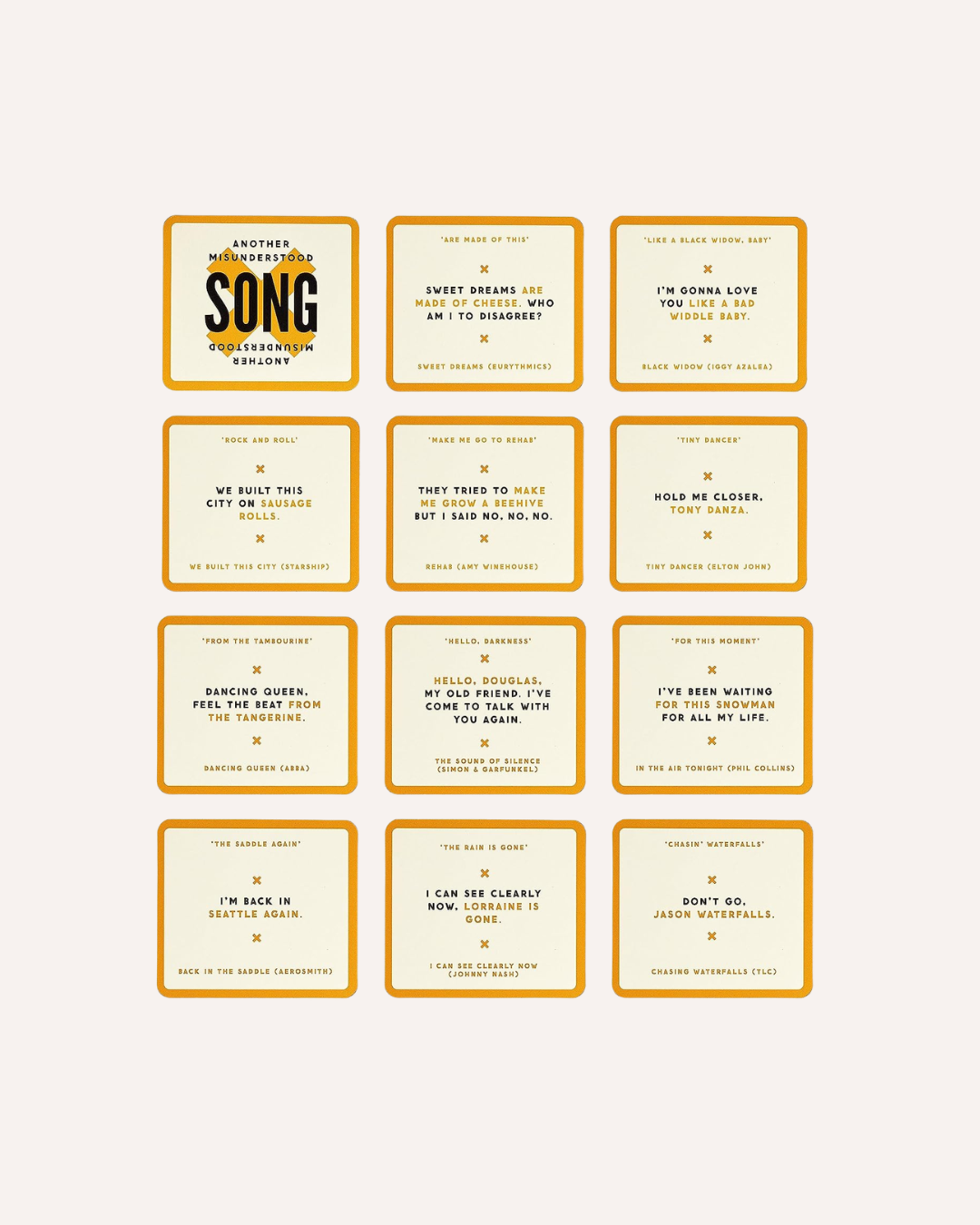BRASS MONKEY - MISUNDERSTOOD SONGS CARD GAME