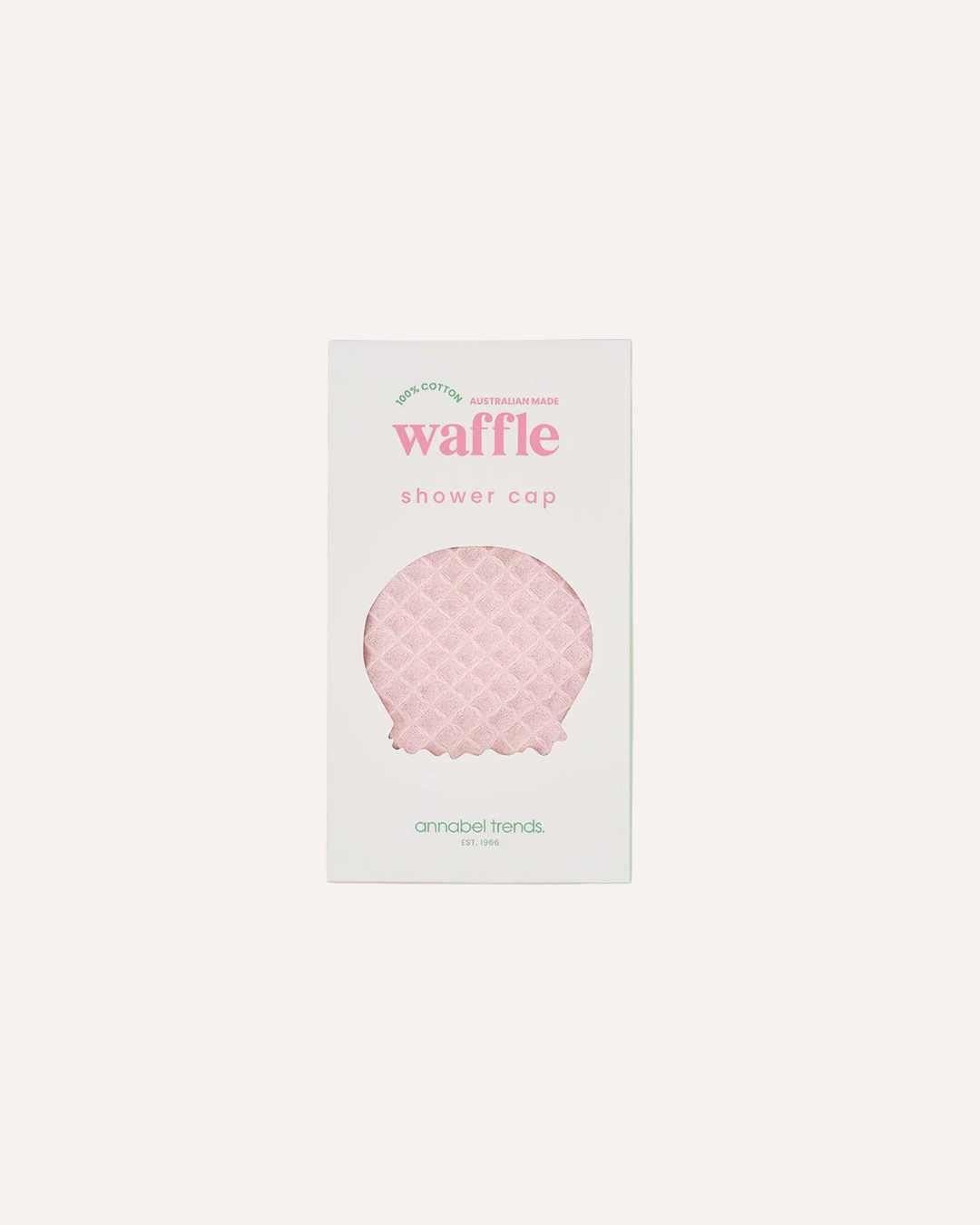 ANNABEL TRENDS - SHOWER CAP - COTTON WAFFLE - PINK