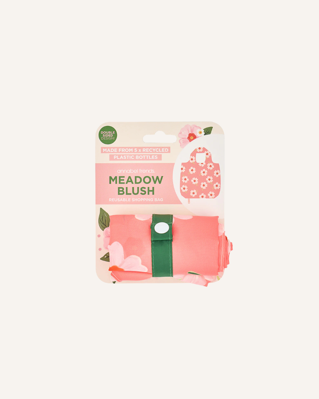 ANNABEL TRENDS - REUSABLE SHOPPING BAG - BLUSH MEADOW