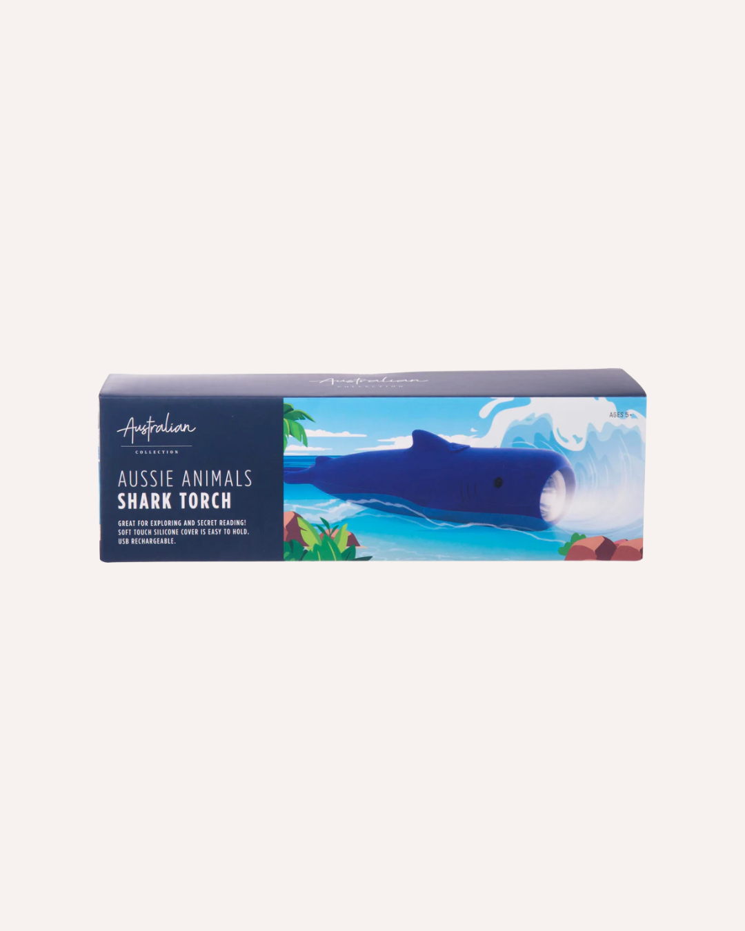 AUSSIE ANIMALS - SHARK RECHARGABLE TORCH