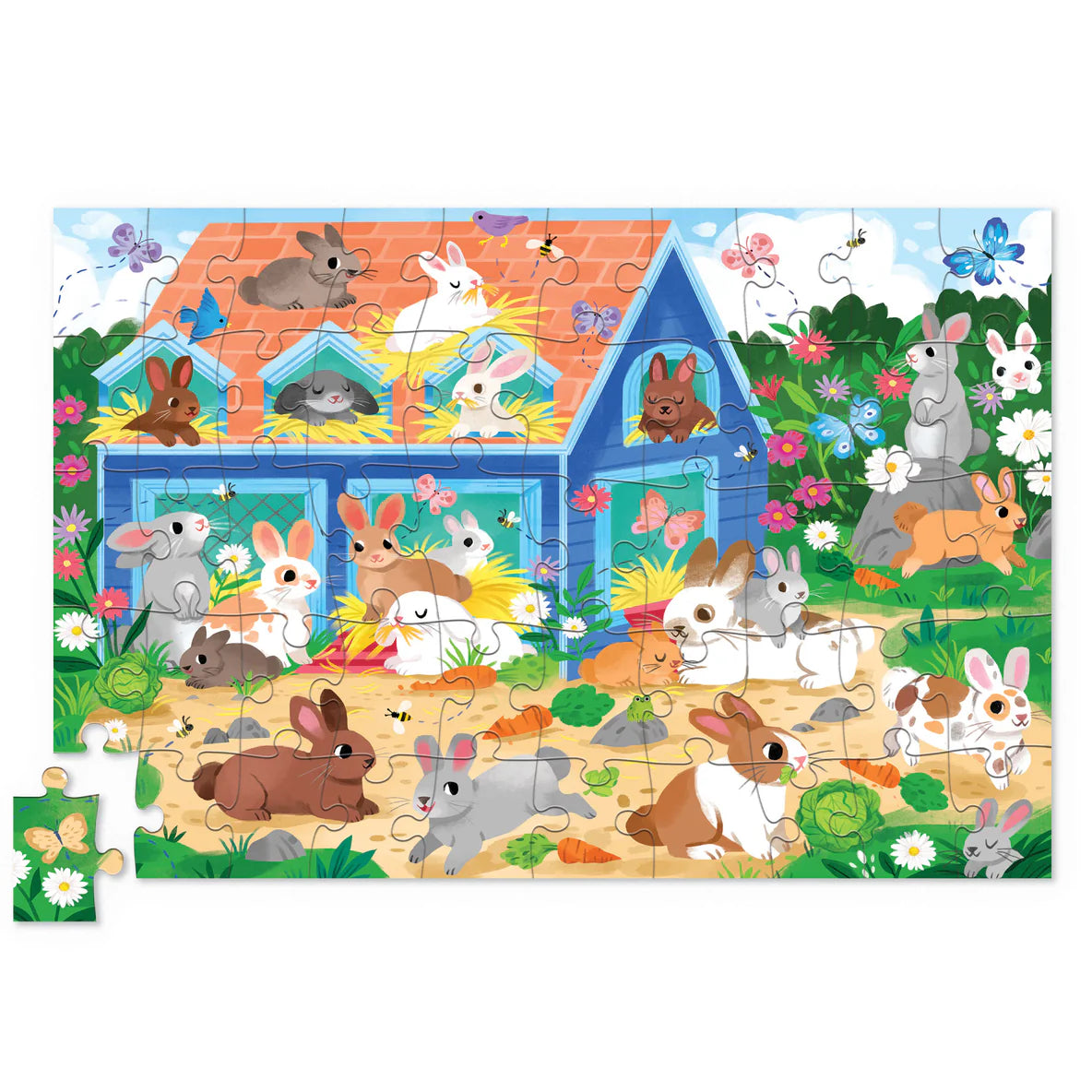 CROCODILE CREEK - CLASSIC FLOOR PUZZLE - 50 PIECE - BUNNY HOUSE
