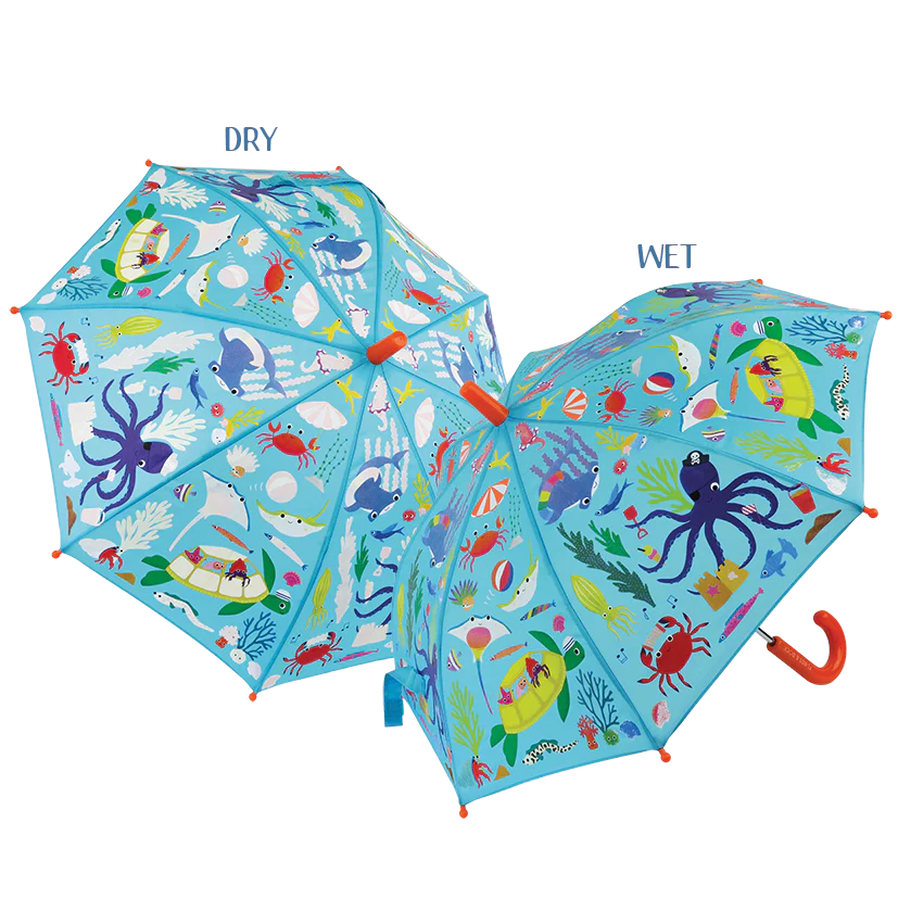 FLOSS & ROCK - COLOUR CHANGING UMBRELLA - OCEAN
