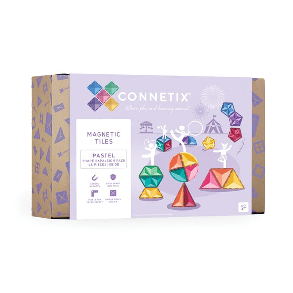 CONNETIX TILES - PASTEL SHAPE EXPANSION PACK (48 pieces)