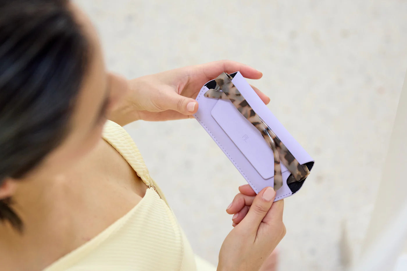 FOX AND LEO GLASSES CASE - LILAC