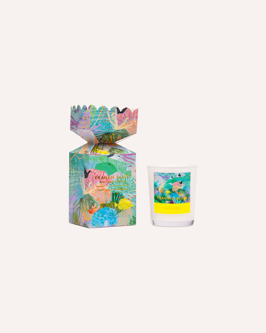 FRANKIE GUSTI - HOLIDAY SERIES - MINI CANDLE - NEON REEF