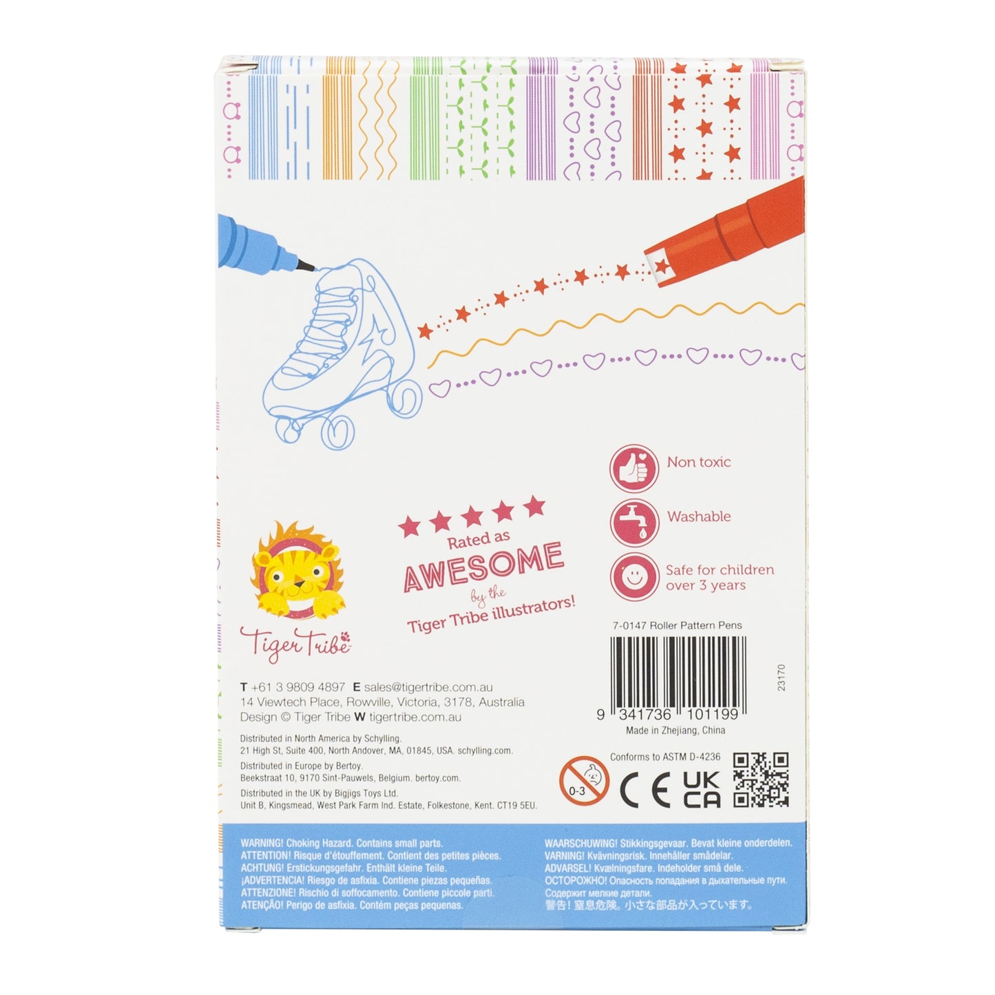 TIGERTRIBE - STATIONERY - ROLLER PATTERN PENS