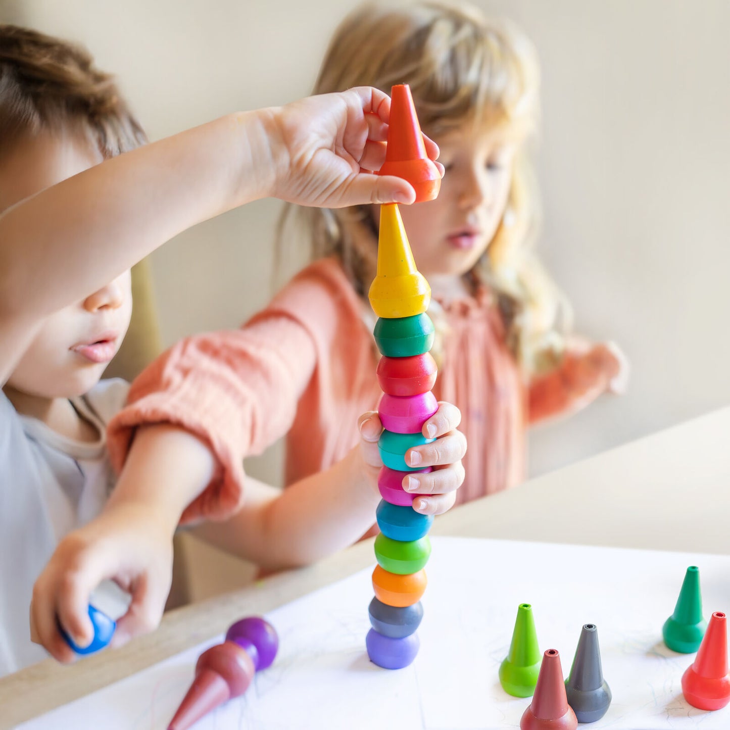 TIGERTRIBE - STATIONERY - STACKABLE CRAYONS - CANDY COLOURS