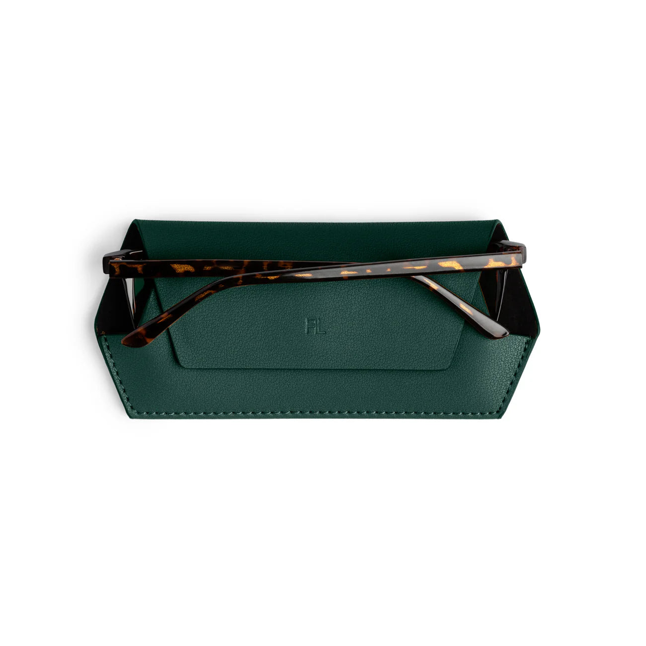 FOX AND LEO GLASSES CASE - FORREST GREEN