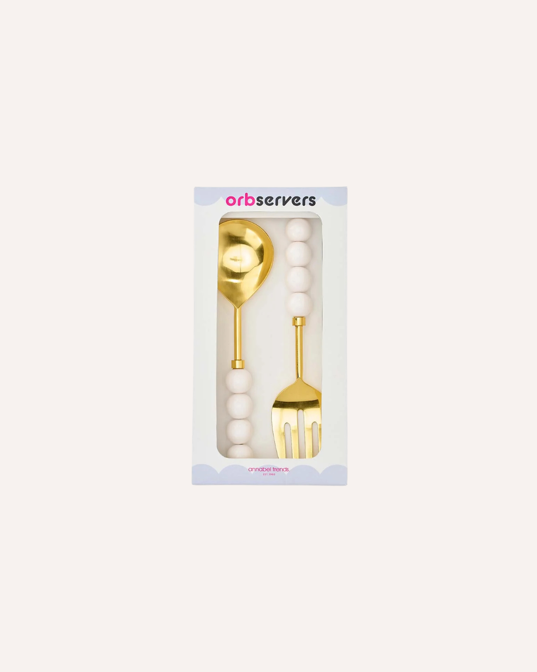 ANNABELL TRENDS - ORB SALAD SERVERS - WHITE