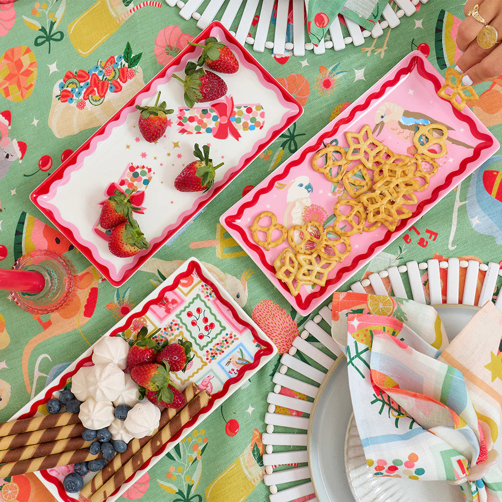 ANNABEL TRENDS - FESTIVE CERAMIC PLATE - CONFETTI BON BON