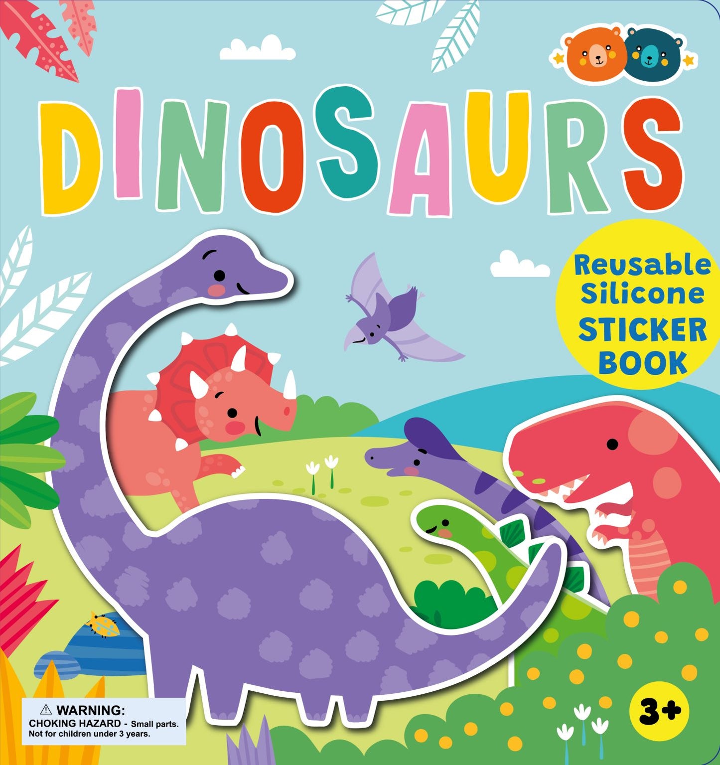 BUDDY & BARNEY - SILICONE STICKER BOOK - DINOSAURS