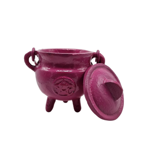 CAST IRON CAULDRON - SMALL PINK