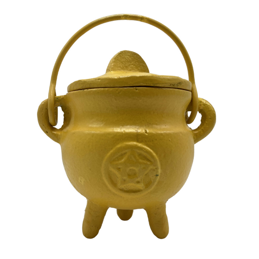 CAST IRON CAULDRON - SMALL YELLOW