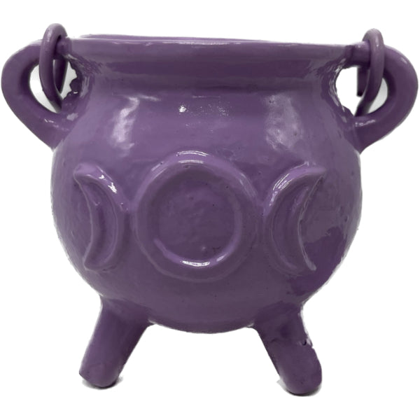 CAST IRON CAULDRON - LARGE LAVENDER