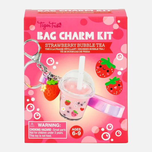 TIGERTRIBE - BAG CHARM KIT - STRAWBERRY BUBBLE TEA