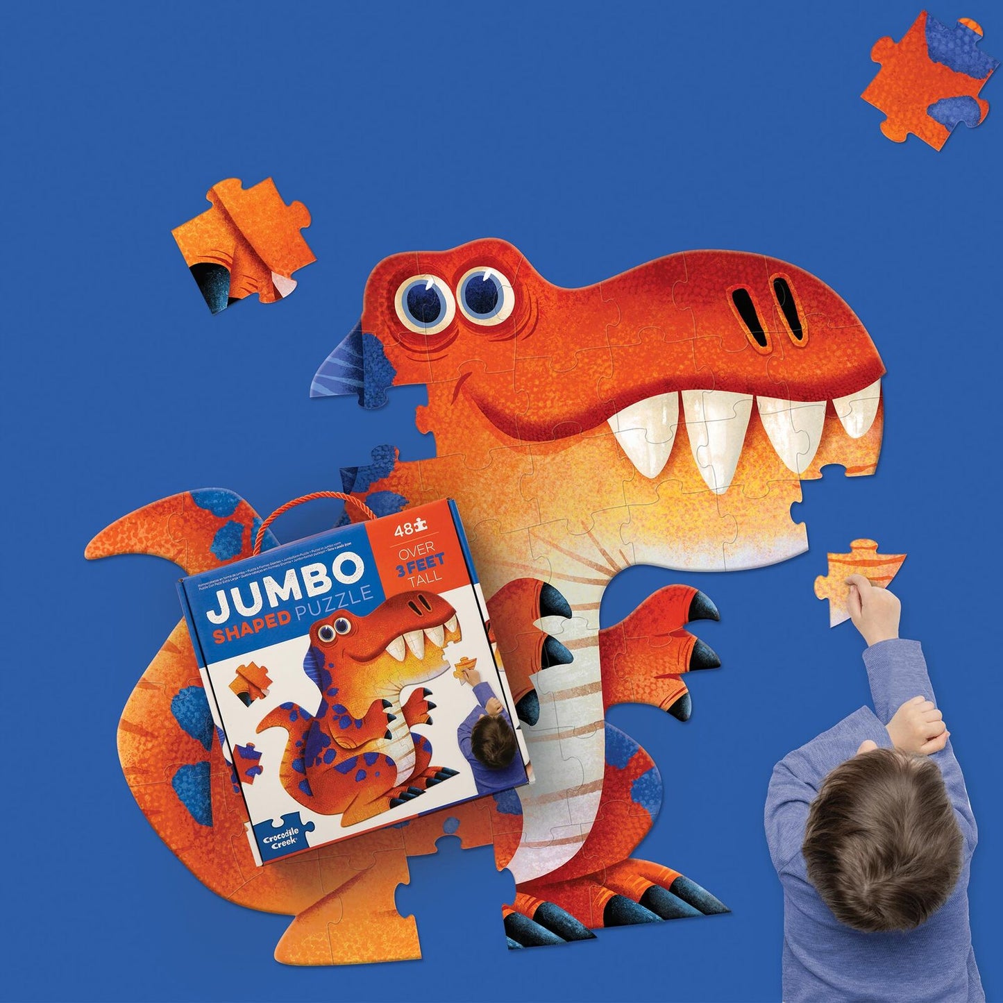 CROCODILE CREEK - JUMBO SHAPED PUZZLE - 48 PIECE - DINOSAUR