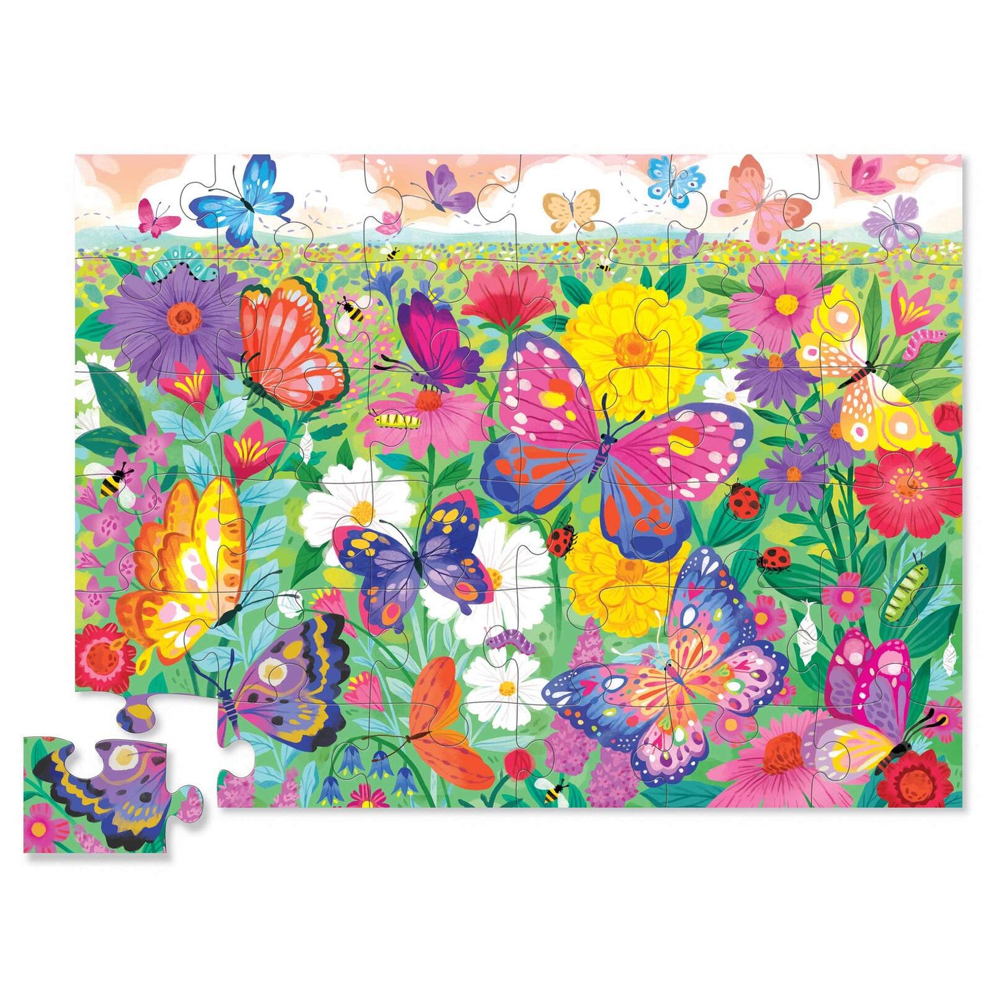 CROCODILE CREEK - CLASSIC FLOOR PUZZLE - 36 PIECE - BUTTERFLY GARDEN