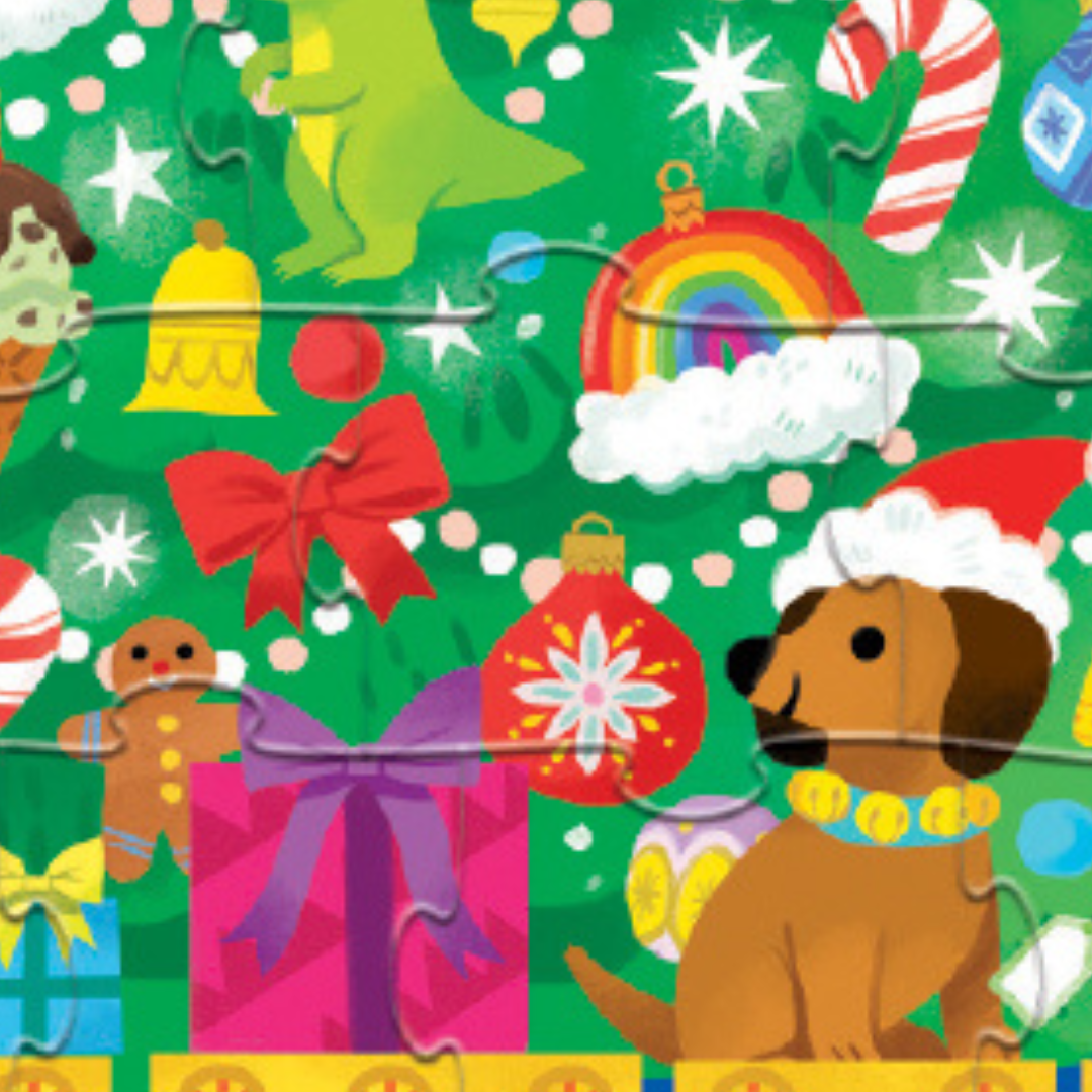 FESTIVE CROCODILE CREEK - CLASSIC FLOOR PUZZLE - 24 PIECE - CHRISTMAS TREE