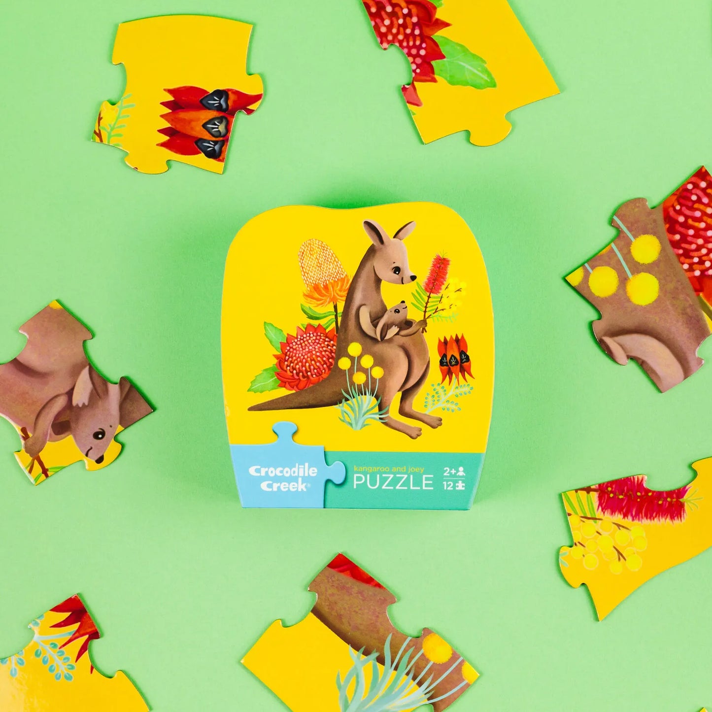 CROCODILE CREEK PUZZLE - KANGAROO & JOEY - 12 PIECE