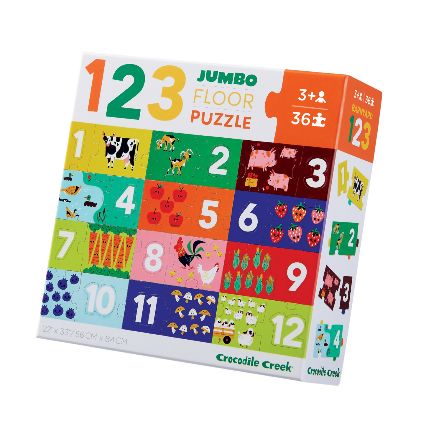 CROCODILE CREEK - JUMBO FLOOR PUZZLE - 36 PIECE - 123