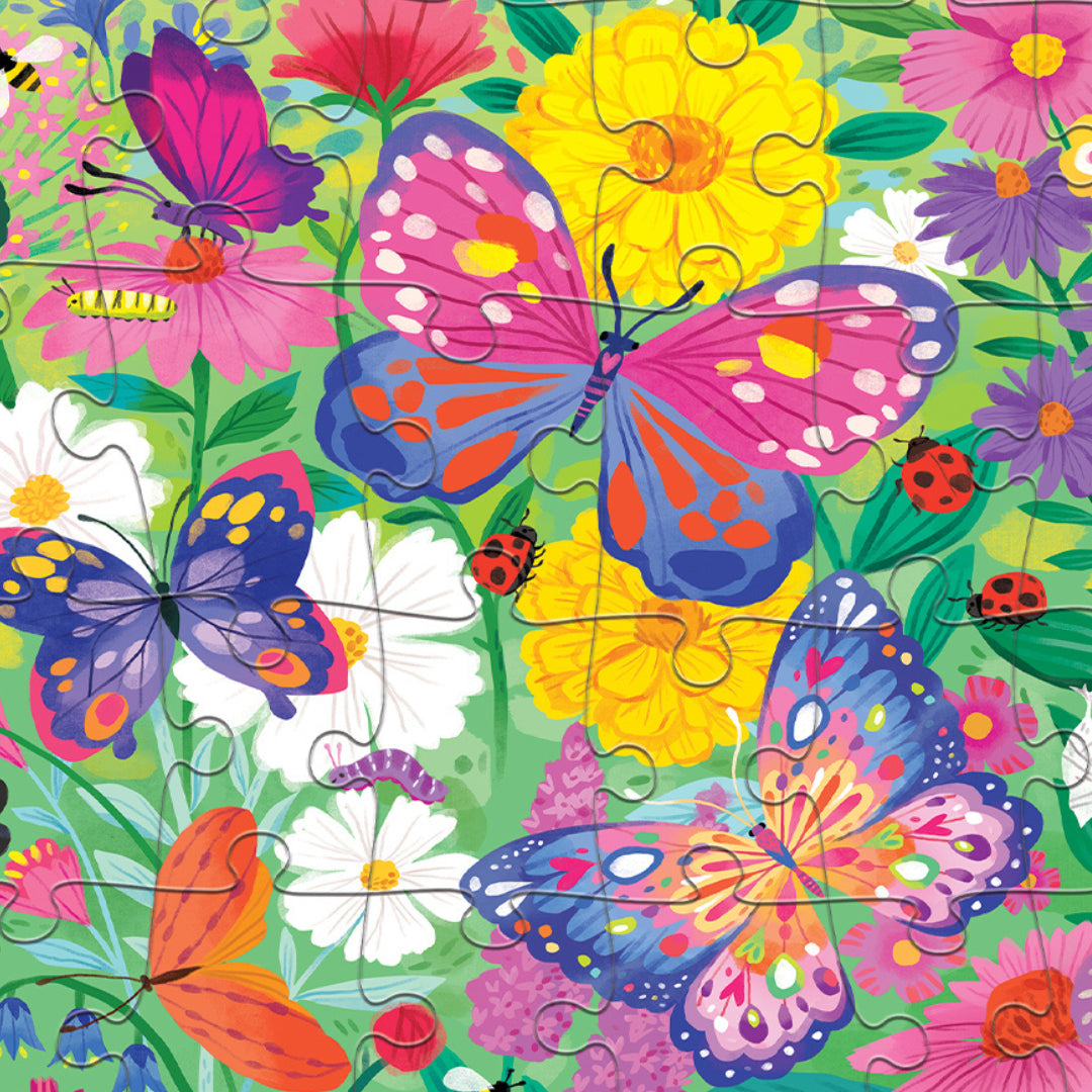 CROCODILE CREEK - HOLOGRAPHIC PUZZLE - BUTTERFLY GARDEN 50 PIECE