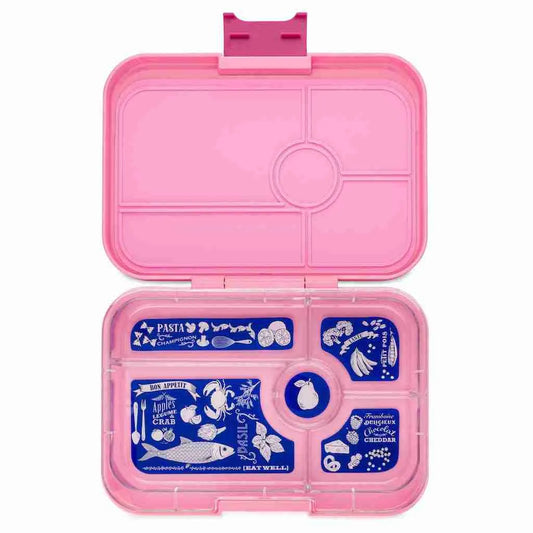 YUMBOX TAPAS - 5 COMPARTMENT - CAPRI PINK BON APPETIT TRAY