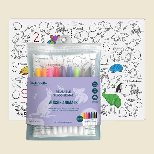 HEY DOODLE PLACEMAT - AUSSIE ANIMALS