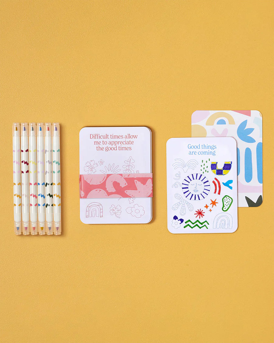 JOURNEY OF SOMETHING - COLOUR YOUR OWN AFFIRMATION CARDS