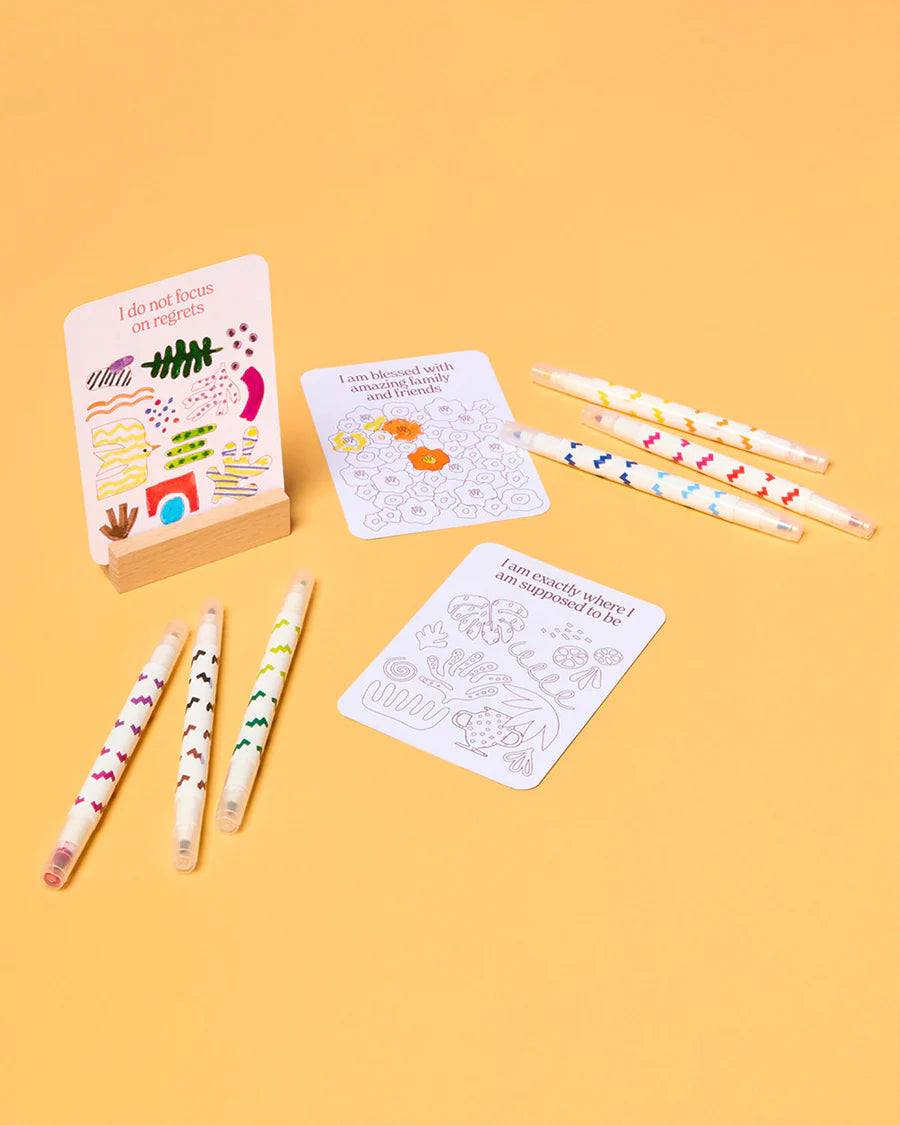 JOURNEY OF SOMETHING - COLOUR YOUR OWN AFFIRMATION CARDS