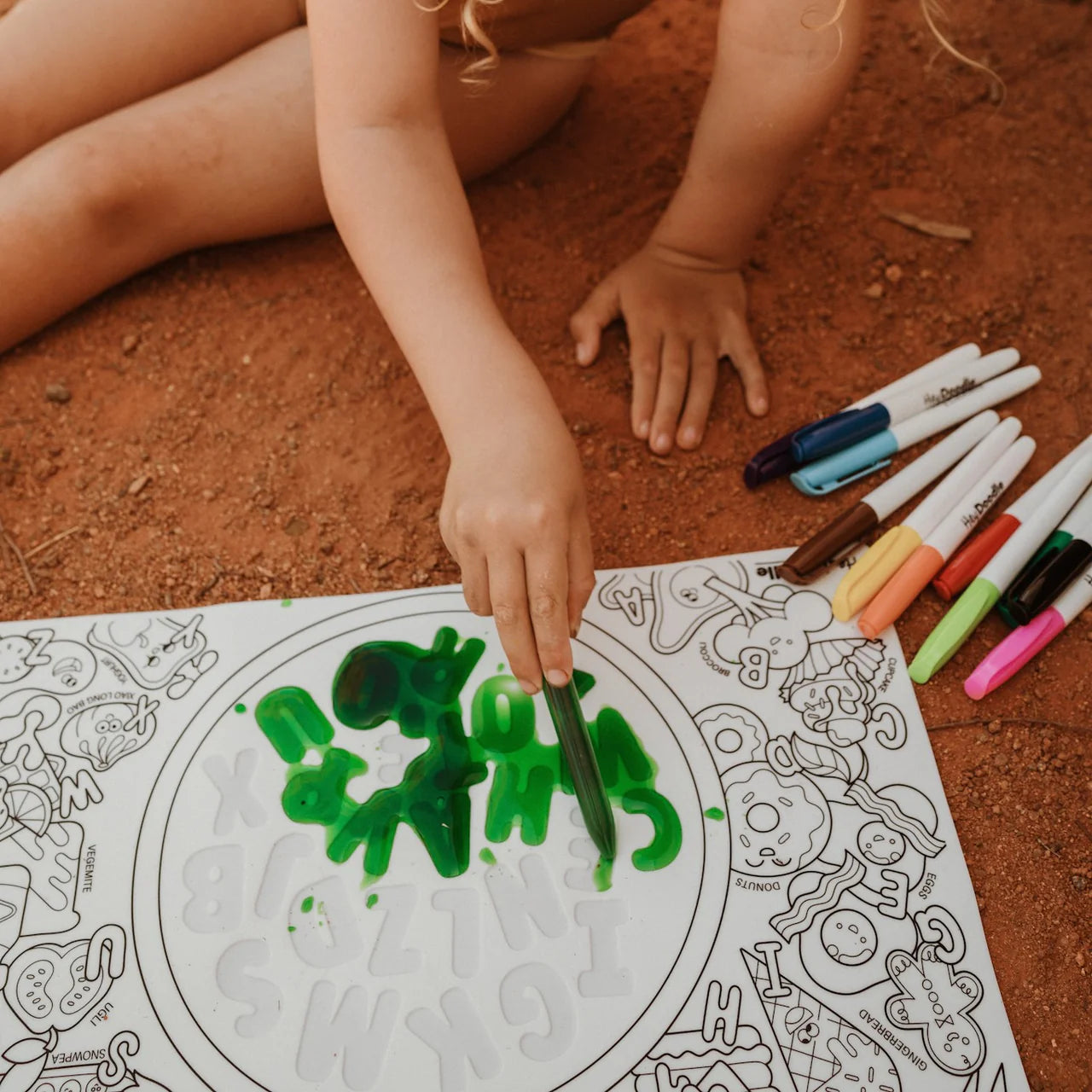 HEY DOODLE SENSORY COLOURING & DOODLE MAT - ALPHABET SOUP