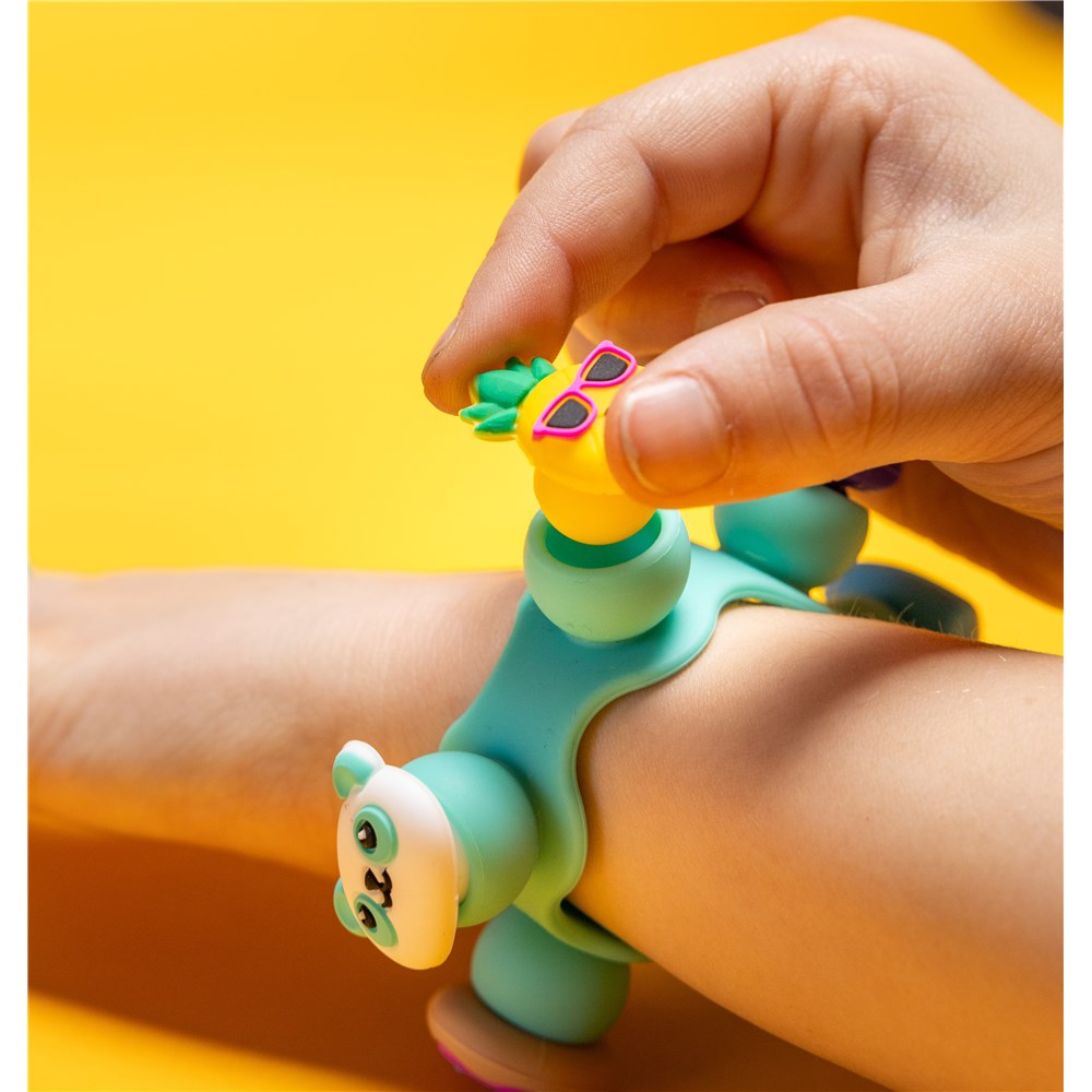 FAT BRAIN TOYS - PLIP CHARMS TEAL BRACELET