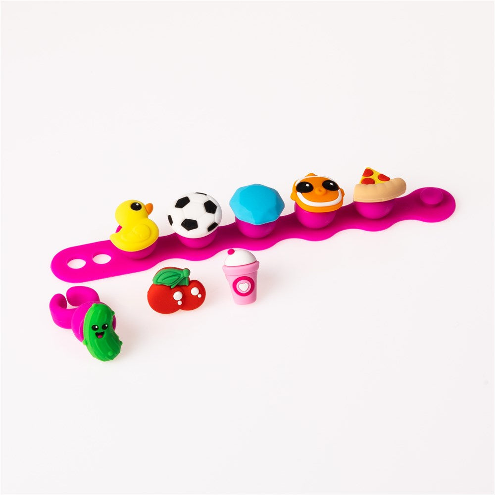 FAT BRAIN TOYS - PLIP CHARMS PINK BRACELET