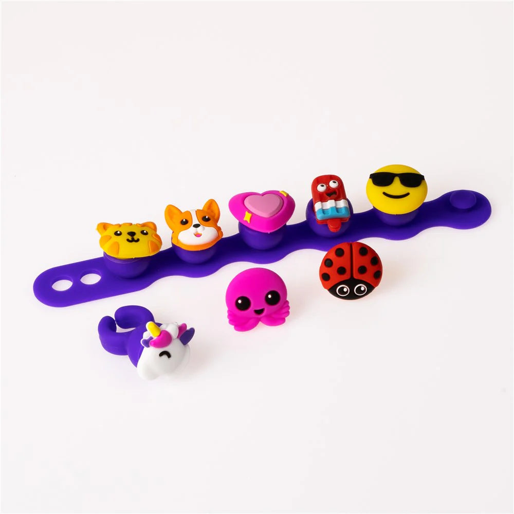 FAT BRAIN TOYS - PLIP CHARMS PURPLE BRACELET