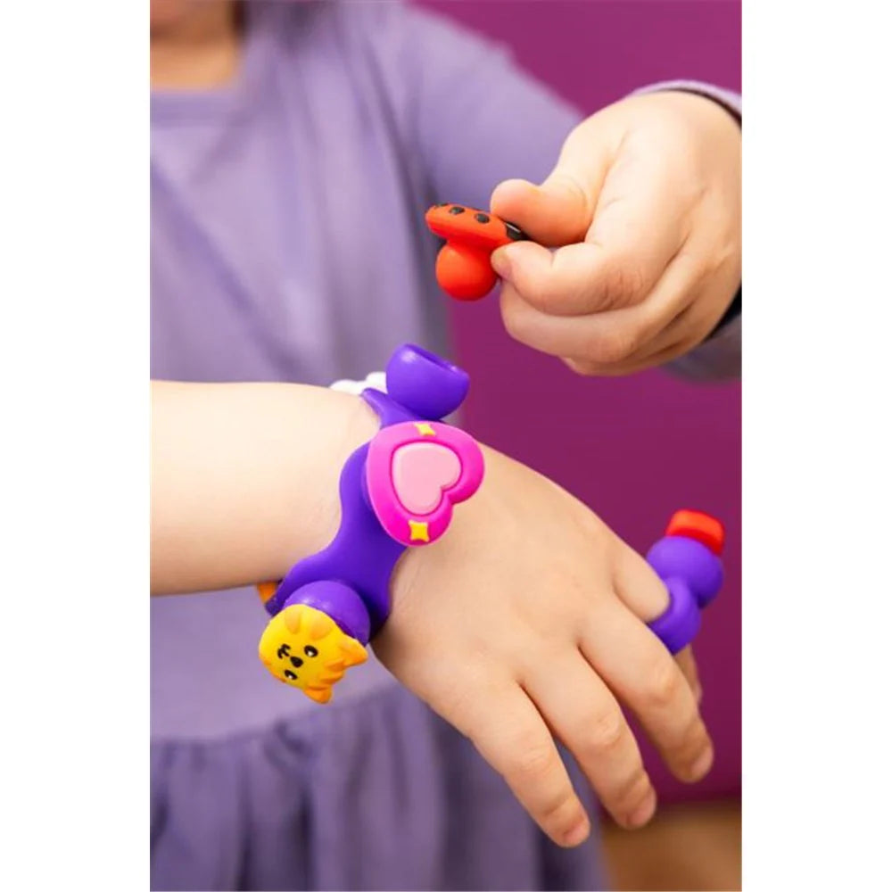FAT BRAIN TOYS - PLIP CHARMS PURPLE BRACELET