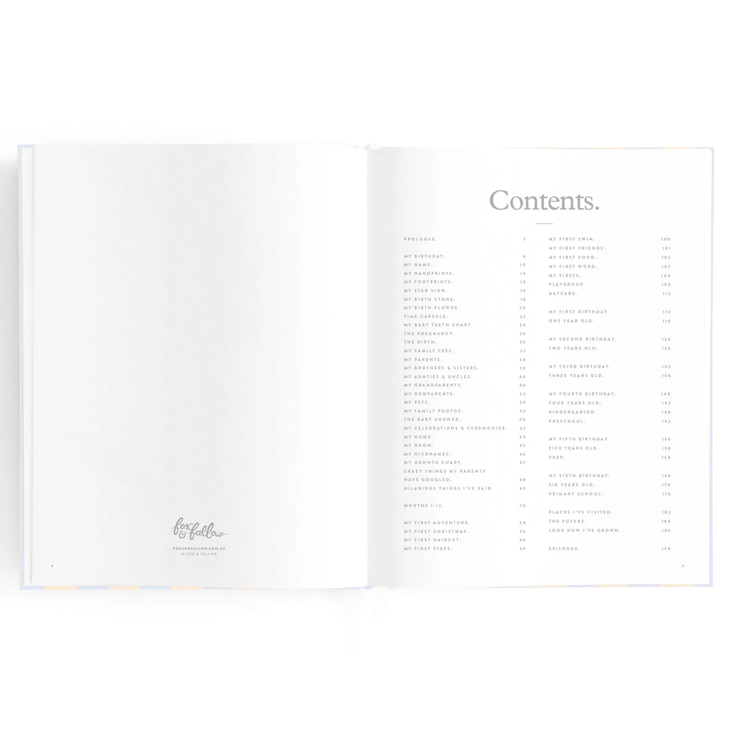FOX & FALLOW BABY BOOK - PETAL STRIPE