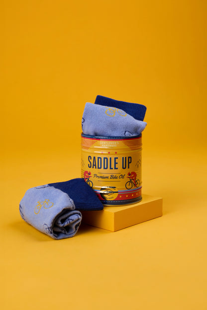 GENTLEMEN'S HARDWARE STORAGE TIN & SOCK SET - SADDLE UP