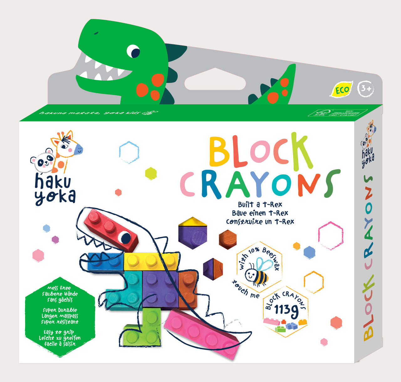 HAKU YOKA BLOCK CRAYONS - T REX