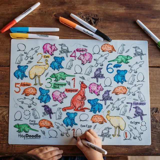 HEY DOODLE PLACEMAT - AUSSIE ANIMALS